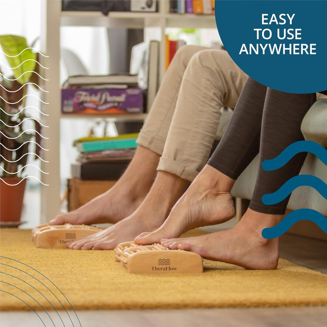Wooden Roller Foot Massager